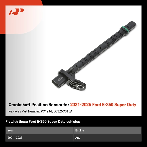 Crankshaft Position Sensor for 2021-2025 Ford E-350 Super Duty