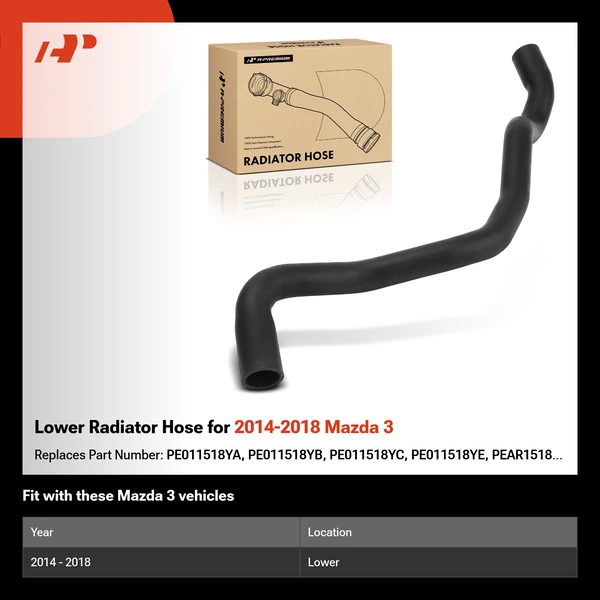 Lower Radiator Hose for 2014-2018 Mazda 3