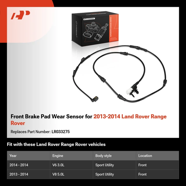 Front Brake Pad Wear Sensor for 2013-2014 Land Rover Range Rover