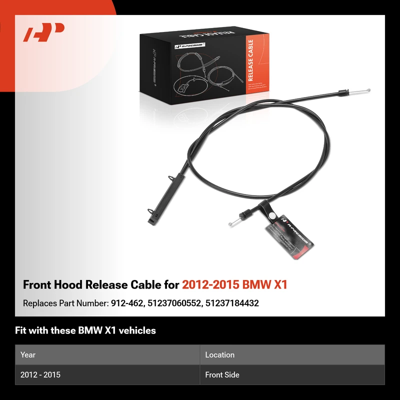 Front Hood Release Cable for 2012-2015 BMW X1