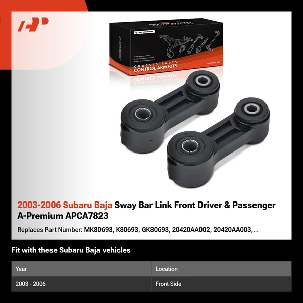 2003-2006 Subaru Baja Sway Bar Link Front Driver & Passenger A-Premium APCA7823