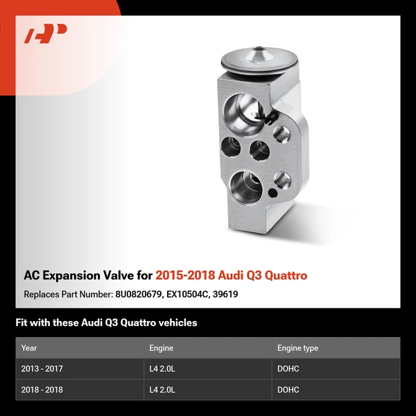 AC Expansion Valve for 2015-2018 Audi Q3 Quattro