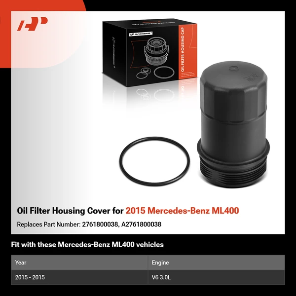 Oil Filter Housing Cover for 2015 Mercedes-Benz ML400
