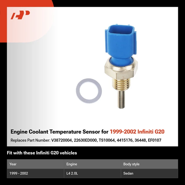 Engine Coolant Temperature Sensor for 1999-2002 Infiniti G20
