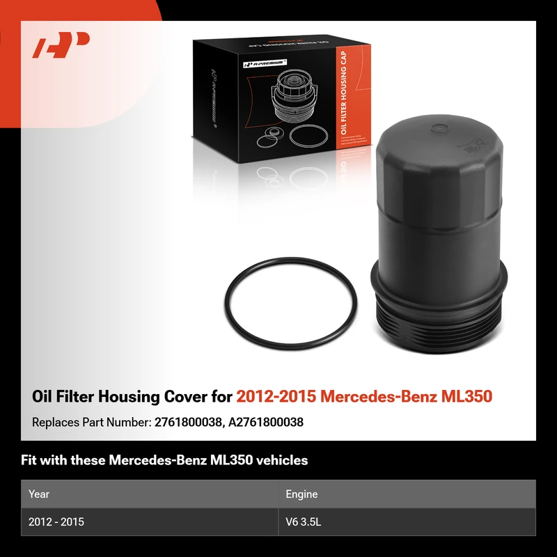Oil Filter Housing Cover for 2012-2015 Mercedes-Benz ML350