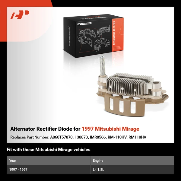 Alternator Rectifier Diode for 1997 Mitsubishi Mirage