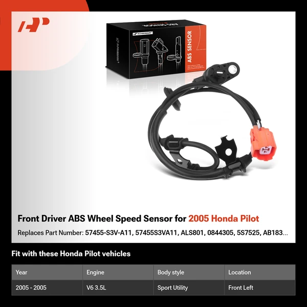 Front Driver ABS Wheel Speed Sensor for 2005 Honda Pilot