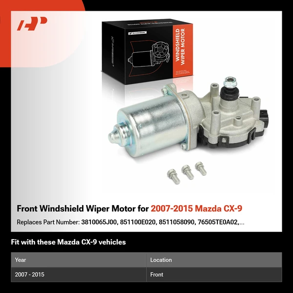 Front Windshield Wiper Motor for 2007-2015 Mazda CX-9