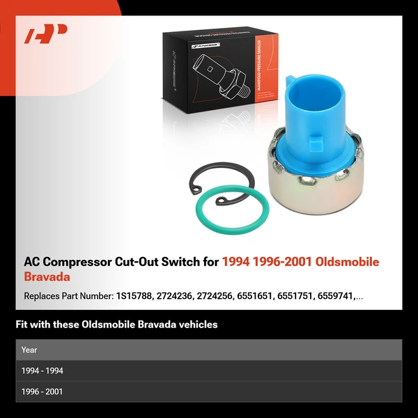 AC Compressor Cut-Out Switch for 1994 1996-2001 Oldsmobile Bravada