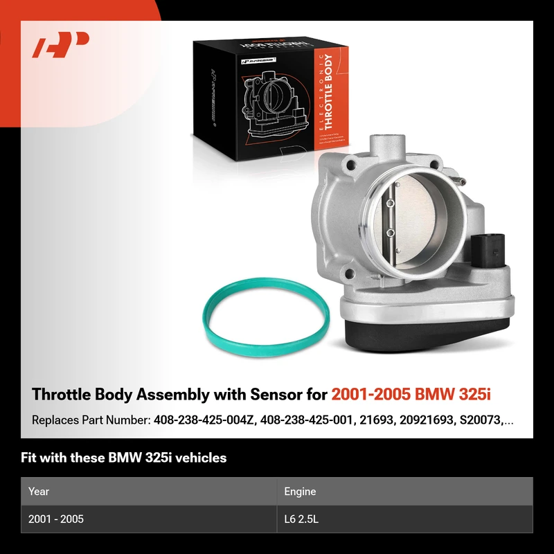 Throttle Body Assembly with Sensor for 2001-2005 BMW 325i
