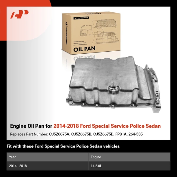Engine Oil Pan for 2014-2018 Ford Special Service Police Sedan
