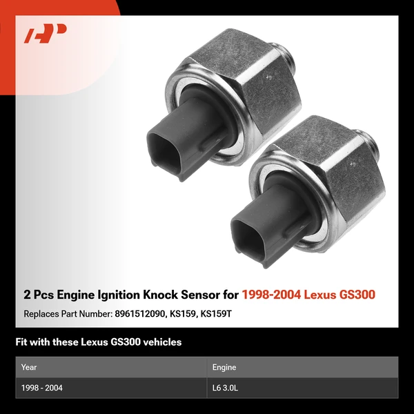 2 Pcs Engine Ignition Knock Sensor for 1998-2004 Lexus GS300