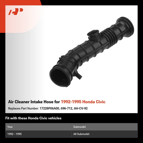 Air Cleaner Intake Hose for 1992-1995 Honda Civic