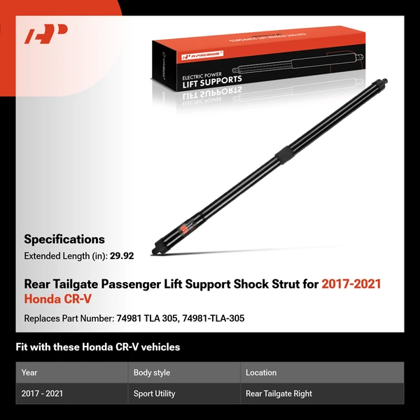 Rear Tailgate Passenger Lift Support Shock Strut for 2017-2021 Honda CR-V