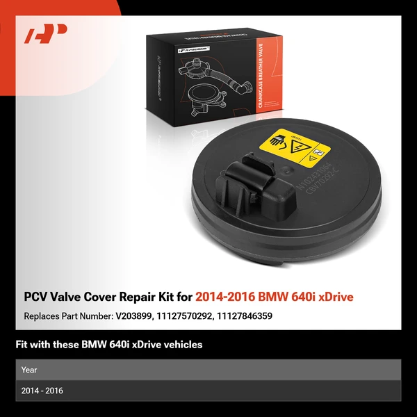 PCV Valve Cover Repair Kit for 2014-2016 BMW 640i xDrive