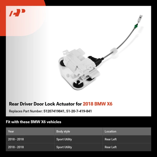 Rear Driver Door Lock Actuator for 2018 BMW X6