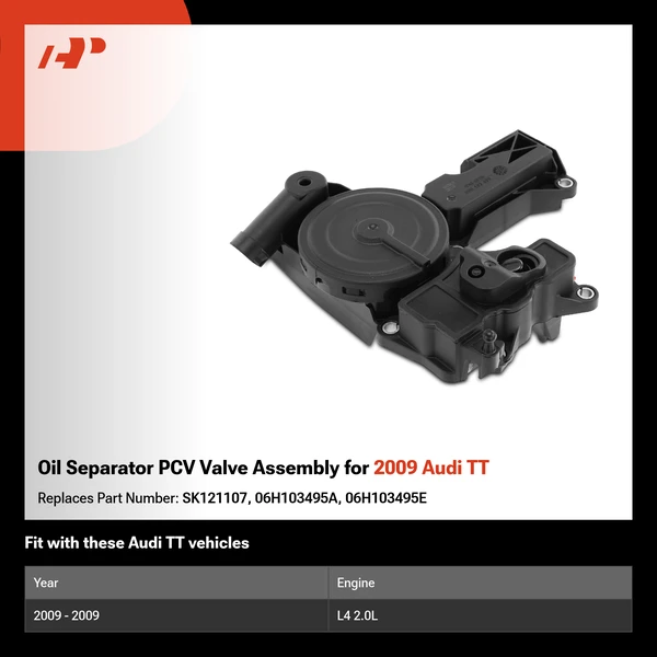 Oil Separator PCV Valve Assembly for 2009 Audi TT