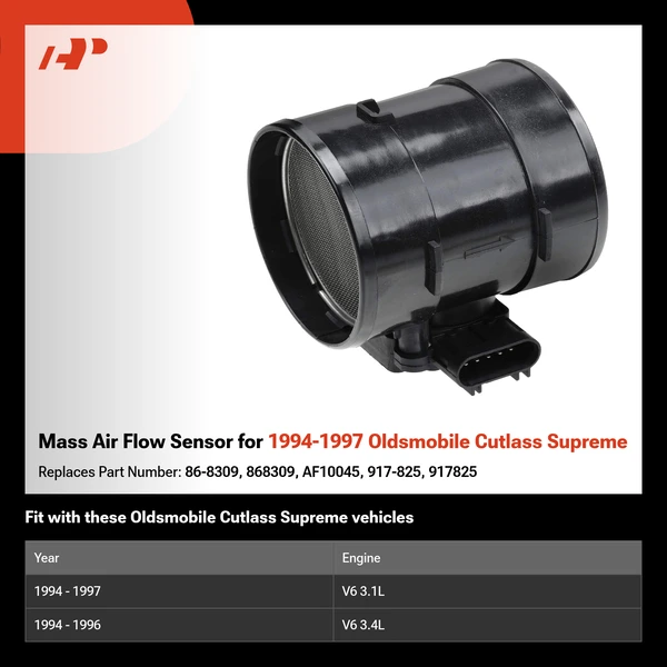 Mass Air Flow Sensor for 1994-1997 Oldsmobile Cutlass Supreme
