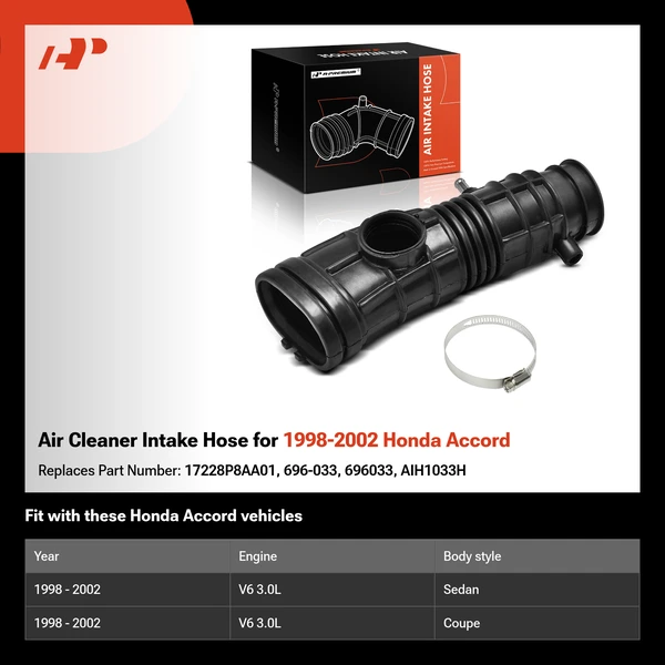 Air Cleaner Intake Hose for 1998-2002 Honda Accord