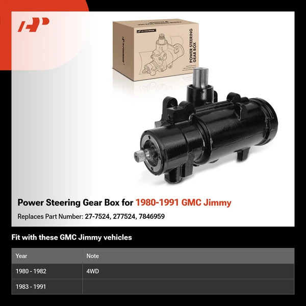 Power Steering Gear Box for 1980-1991 GMC Jimmy