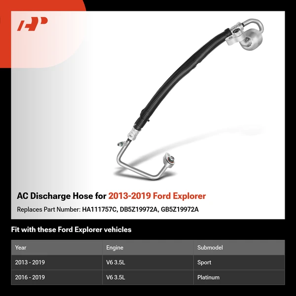 AC Discharge Hose for 2013-2019 Ford Explorer