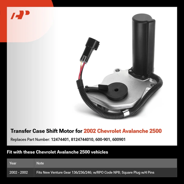Transfer Case Shift Motor for 2002 Chevrolet Avalanche 2500