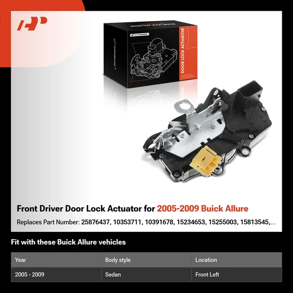 Front Driver Door Lock Actuator for 2005-2009 Buick Allure