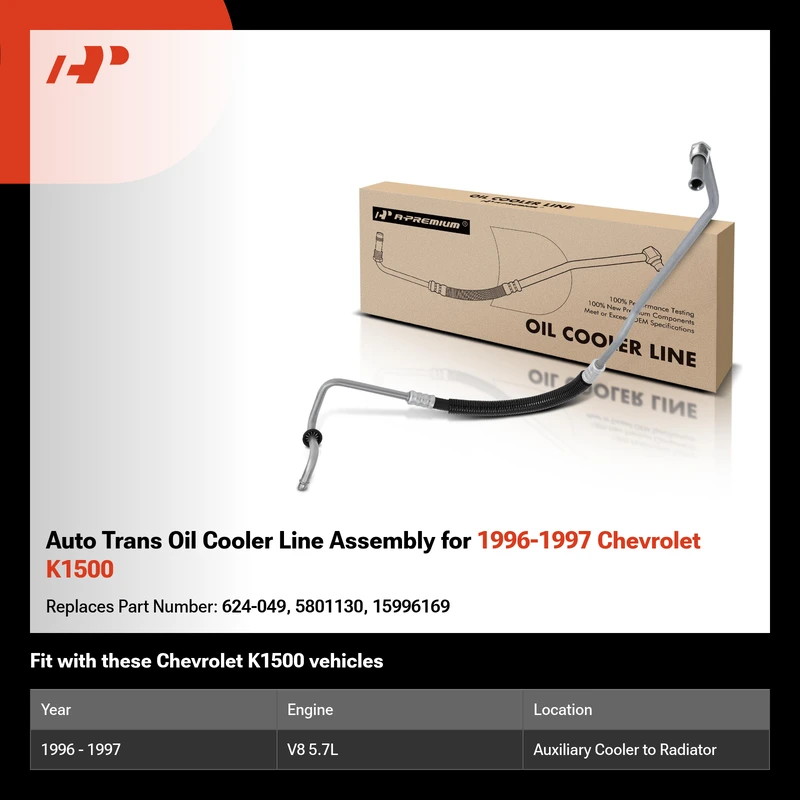 Auto Trans Oil Cooler Line Assembly for 1996-1997 Chevrolet K1500