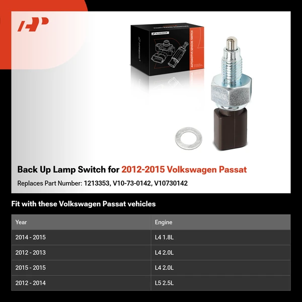 Back Up Lamp Switch for 2012-2015 Volkswagen Passat