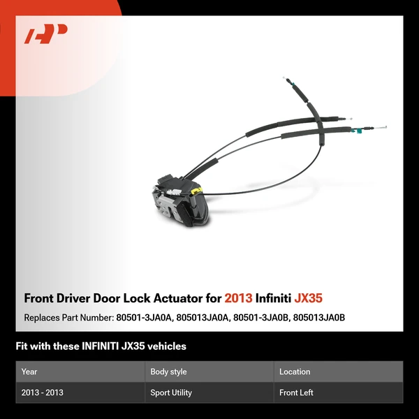 Front Driver Door Lock Actuator for 2013 Infiniti JX35