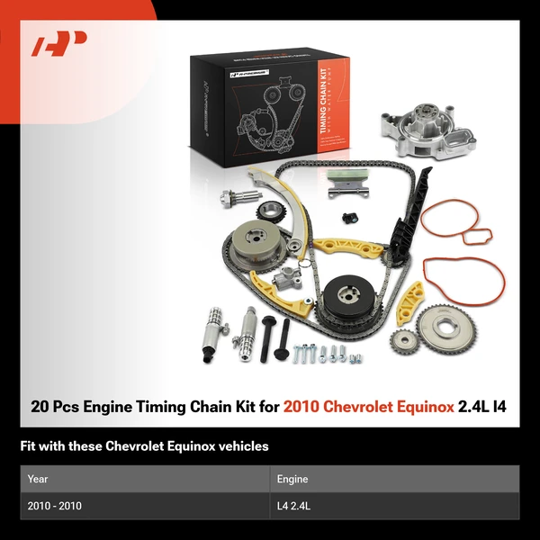 20 Pcs Engine Timing Chain Kit for 2010 Chevrolet Equinox 2.4L l4
