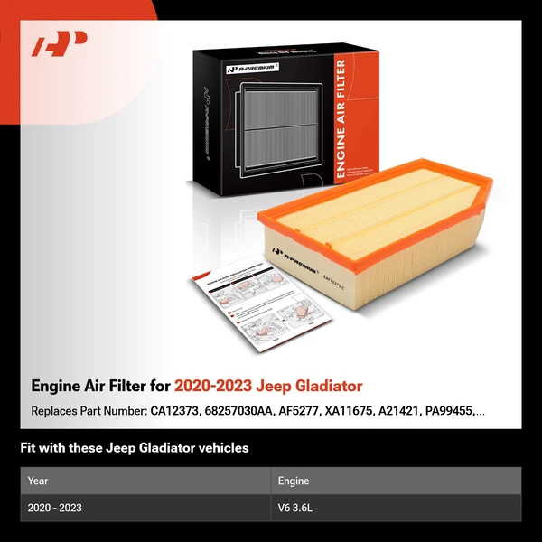 Engine Air Filter for 2020-2023 Jeep Gladiator