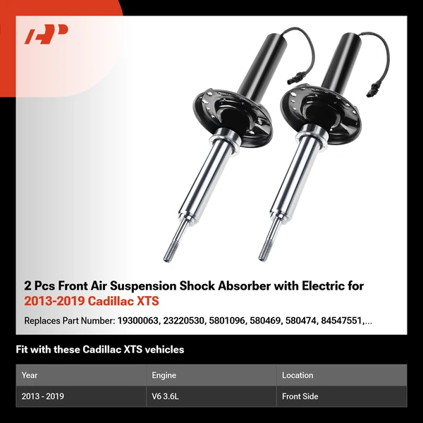 2 Pcs Front Air Suspension Shock Absorber with Electric for 2013-2019 Cadillac XTS