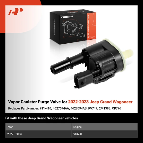 Vapor Canister Purge Valve for 2022-2023 Jeep Grand Wagoneer