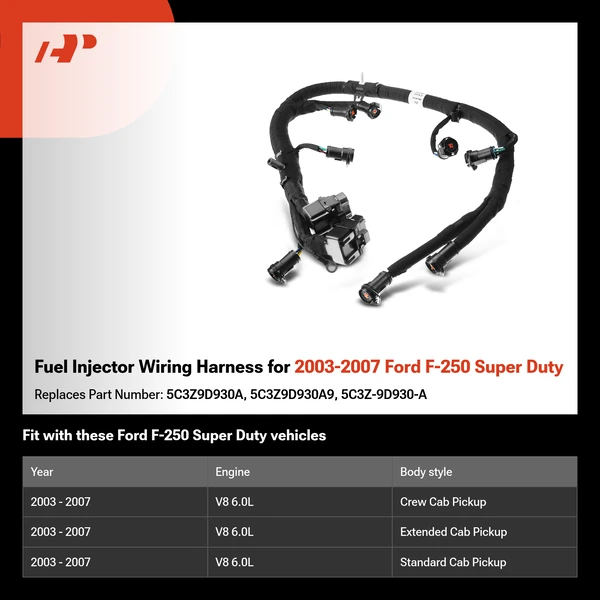Fuel Injector Wiring Harness for 2003-2007 Ford F-250 Super Duty