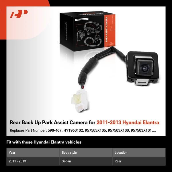 Rear Back Up Park Assist Camera for 2011-2013 Hyundai Elantra