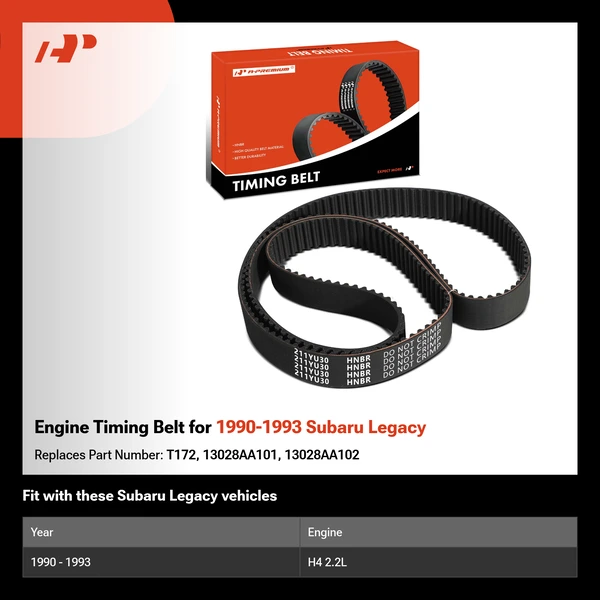 Engine Timing Belt for 1990-1993 Subaru Legacy