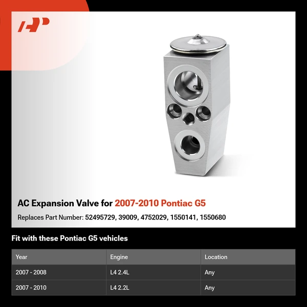 AC Expansion Valve for 2007-2010 Pontiac G5