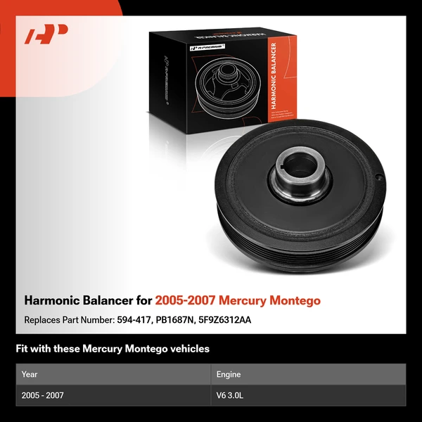 Harmonic Balancer for 2005-2007 Mercury Montego