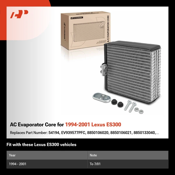 AC Evaporator Core for 1994-2001 Lexus ES300