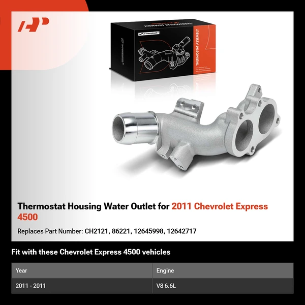 Thermostat Housing Water Outlet for 2011 Chevrolet Express 4500