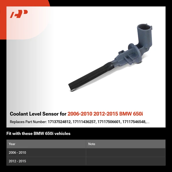 Coolant Level Sensor for 2006-2010 2012-2015 BMW 650i