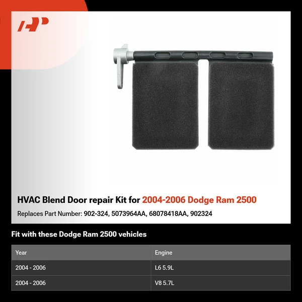 HVAC Blend Door repair Kit for 2004-2006 Dodge Ram 2500
