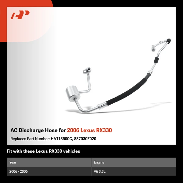 AC Discharge Hose for 2006 Lexus RX330
