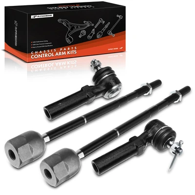 4 Pcs Inner & Outer Steering Tie Rod End