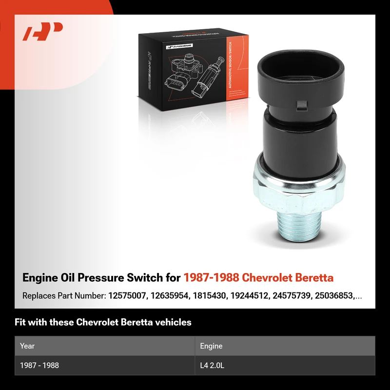 Engine Oil Pressure Switch for 1987-1988 Chevrolet Beretta