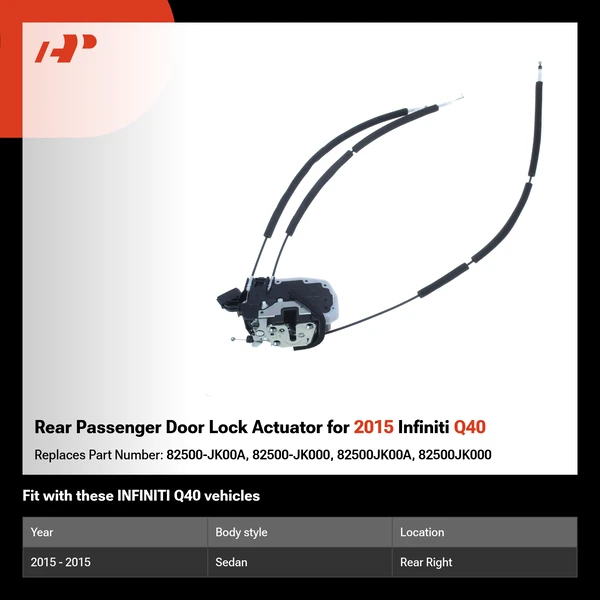 Rear Passenger Door Lock Actuator for 2015 Infiniti Q40