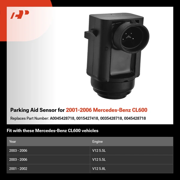 Parking Aid Sensor for 2001-2006 Mercedes-Benz CL600