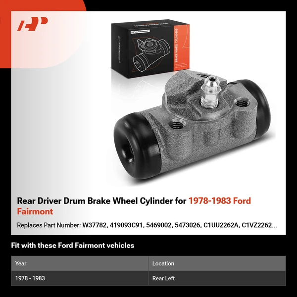 Rear Driver Drum Brake Wheel Cylinder for 1978-1983 Ford Fairmont