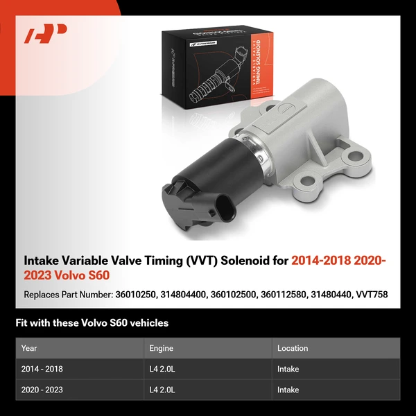 Intake Variable Valve Timing (VVT) Solenoid for 2014-2018 2020-2023 Volvo S60